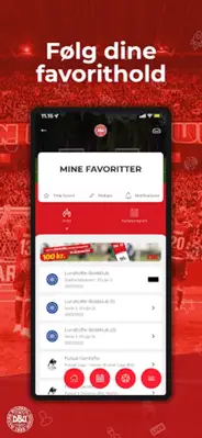 Fodbold android App screenshot 2